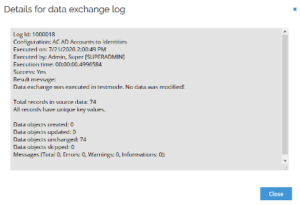 Screenshot Echange Log in Omada