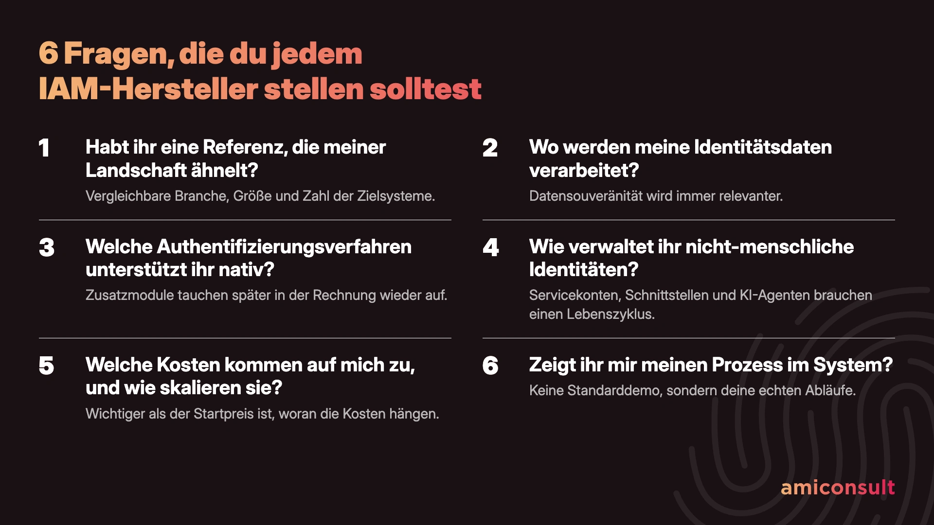 IAM System auswählen
